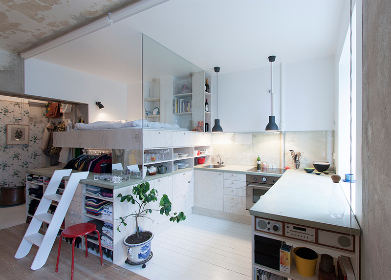 Illustration for article titled This Tiny Apartment Is Built Inside a 30-Year-Old Storage Unit